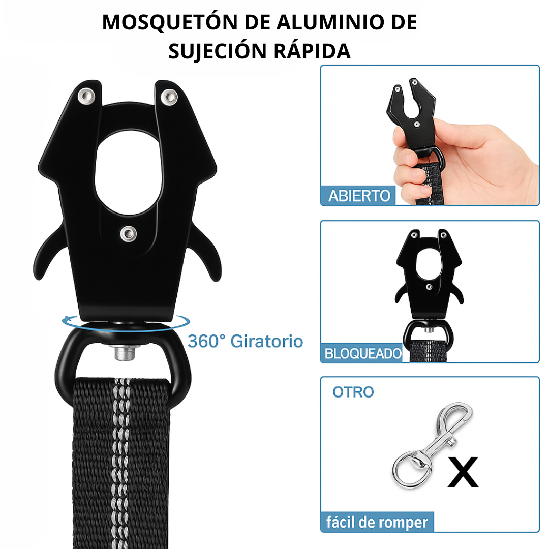 Correa Táctica FastLoock Reflectante Enganche De Aluminio